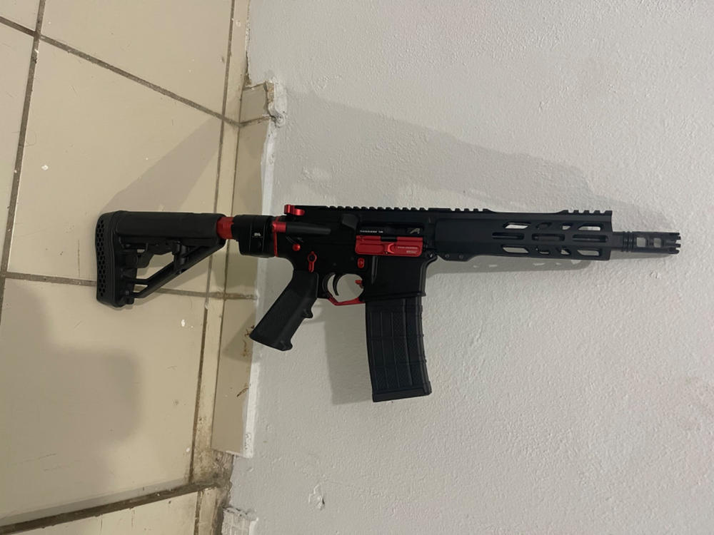 Strike Industries AR Billet Ultimate Dust Cover - Red - Customer Photo From Miguel A Torres Ayala