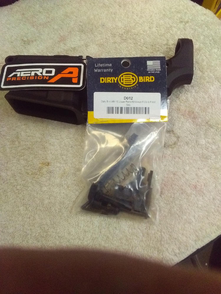 Dirty Bird AR-15 Lower Parts Kit Minus FCG & Pistol Grip - Customer Photo From Dean Anderberg