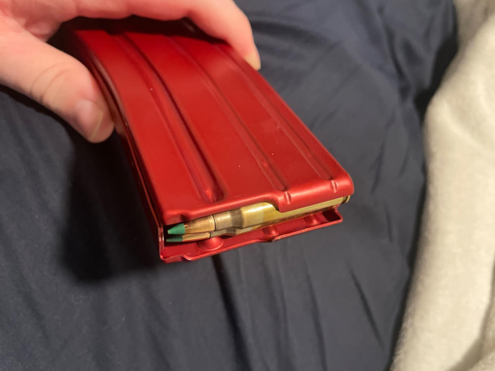 C Products Defense Duramag 5.56 30 Round Aluminum Magazine - Red - Customer Photo From Peter Murry