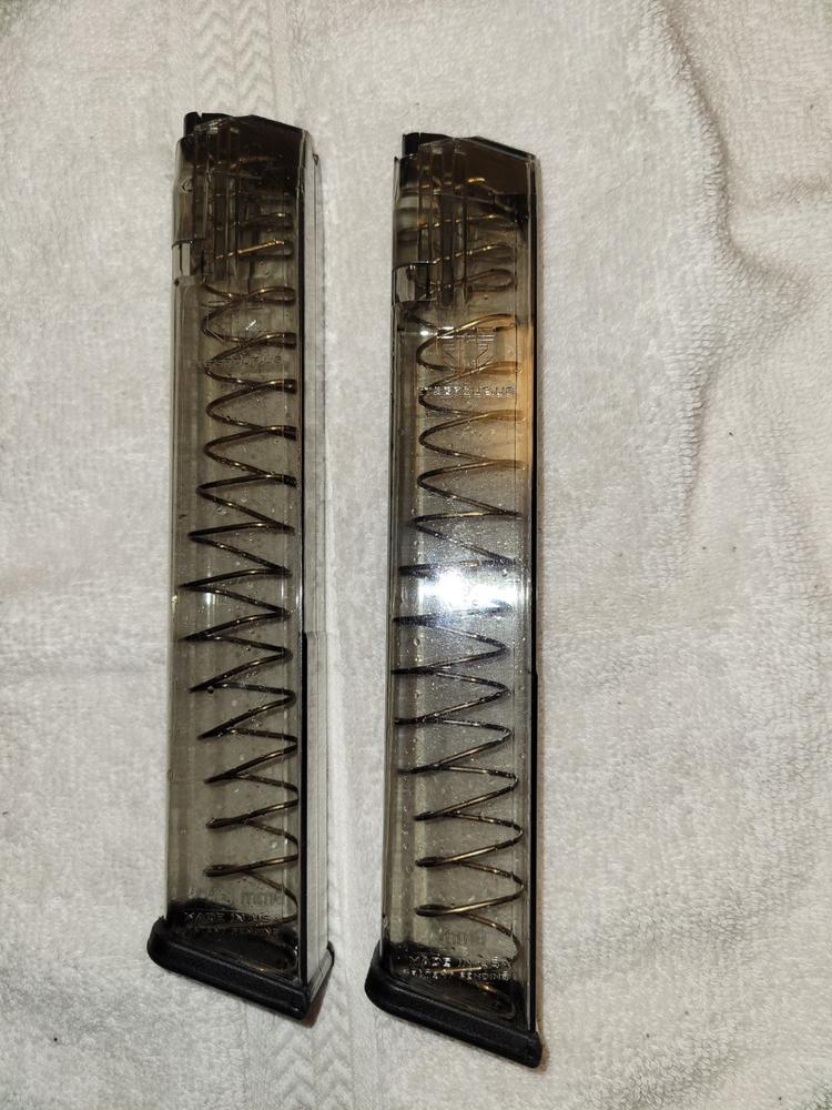 ETS 31-Round 9mm Magazine for GLOCK 18 - Translucent Clear - Customer Photo From Mark Ohlsen