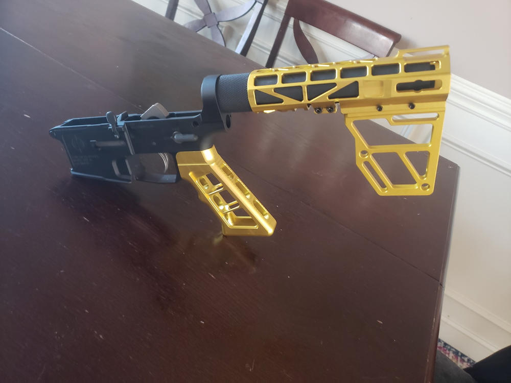 Sionics Weapon Systems AR-15 Enhanced Lower Parts Kit w/ Ambi Safety - No Grip/Trigger Guard - Customer Photo From stephanie billadeau