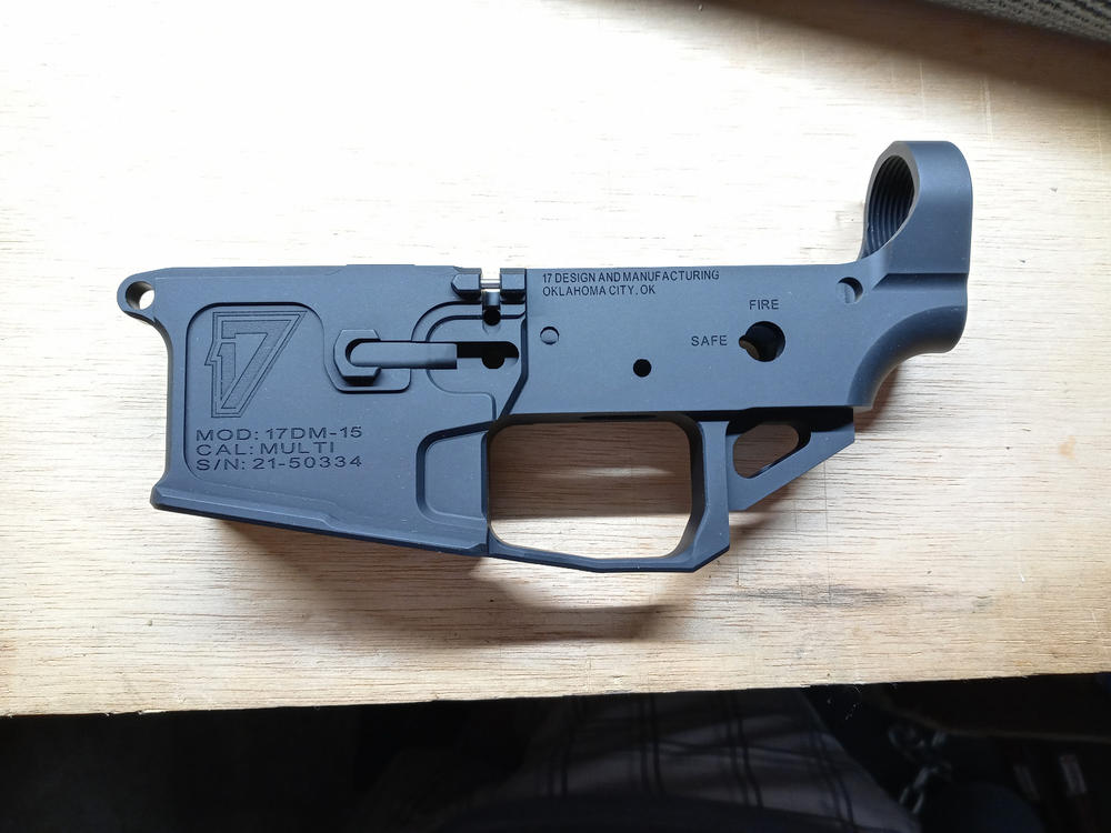 17 Design Stripped AR-15 Mil-Spec Billet Lower Receiver - Customer Photo From Chris Paige