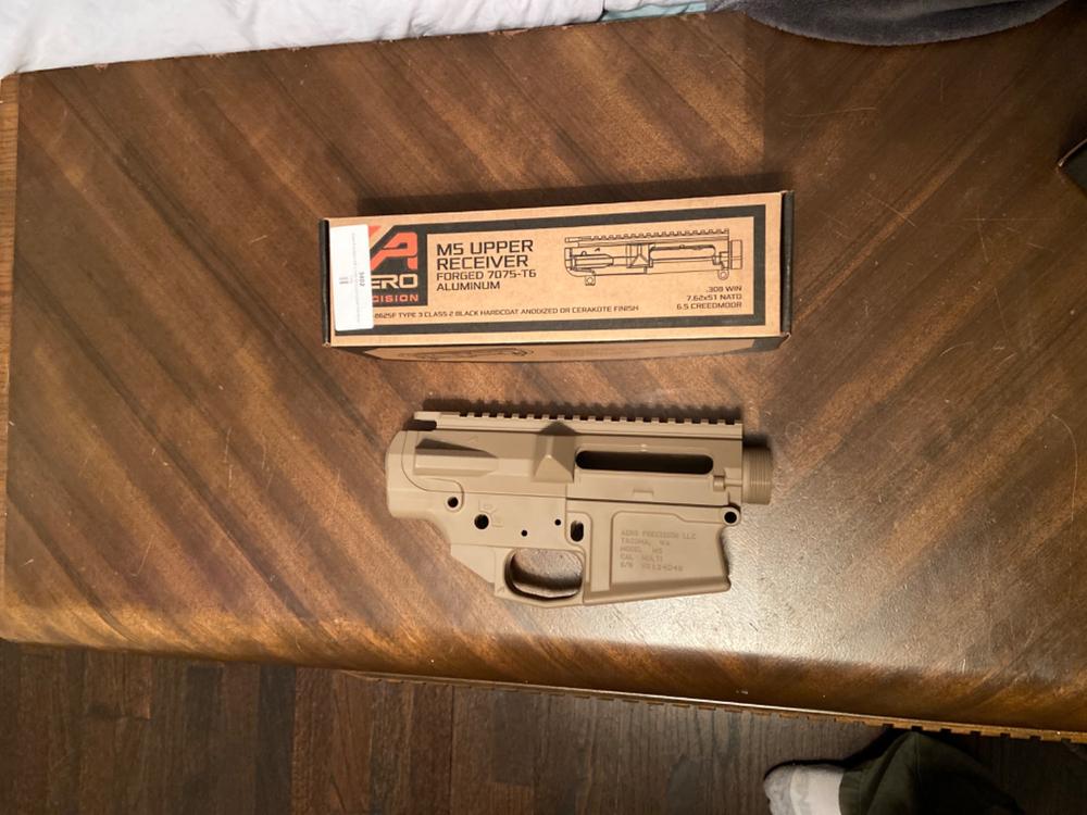 Aero Precision M5 (.308) Stripped Upper Receiver - FDE - Customer Photo From David Santoro