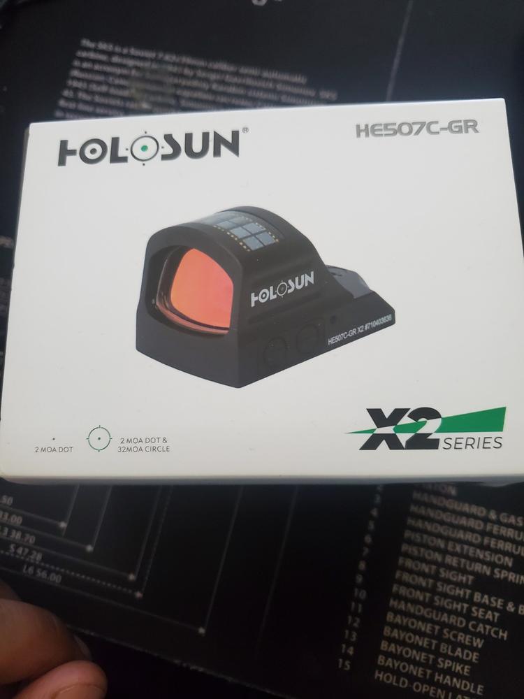 Holosun HE507C-GR X2 Pistol Green Dot Sight – 2 MOA - Customer Photo From gabriel yanez