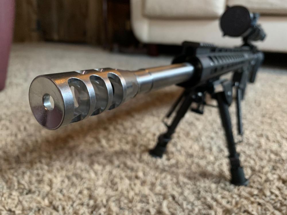 .223/5.56 1/2-28 TPI Compact Muzzle Brake - SS - Customer Photo From Andrew Graham