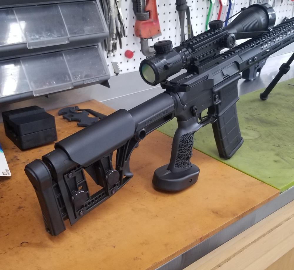 Ergo Tactical Deluxe Grip w/ Adjustable Palm Shelf - Black - Customer Photo From Craig Frisch