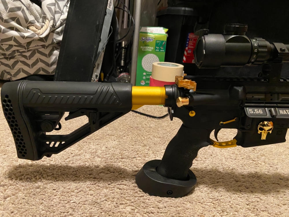 Ergo Tactical Deluxe Grip w/ Adjustable Palm Shelf - Black - Customer Photo From Nick Garcia