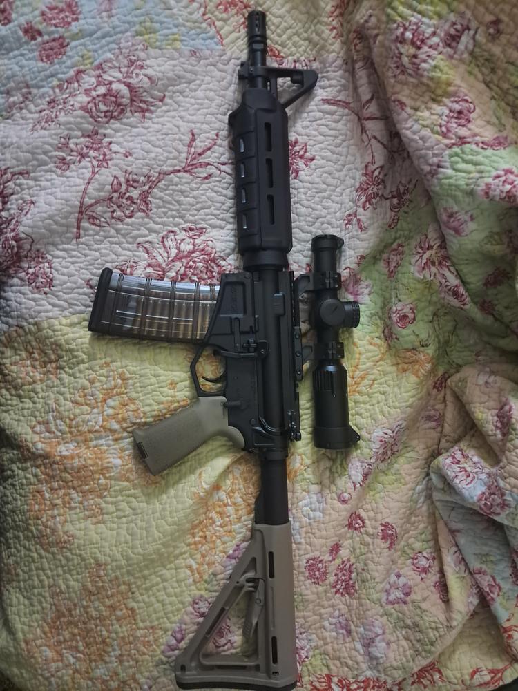 Aero Precision AR-15 10.5″ 5.56 Carbine Complete Upper w/ Pinned FSB, MOE Carbine – Black - Customer Photo From Rene Rodriguez