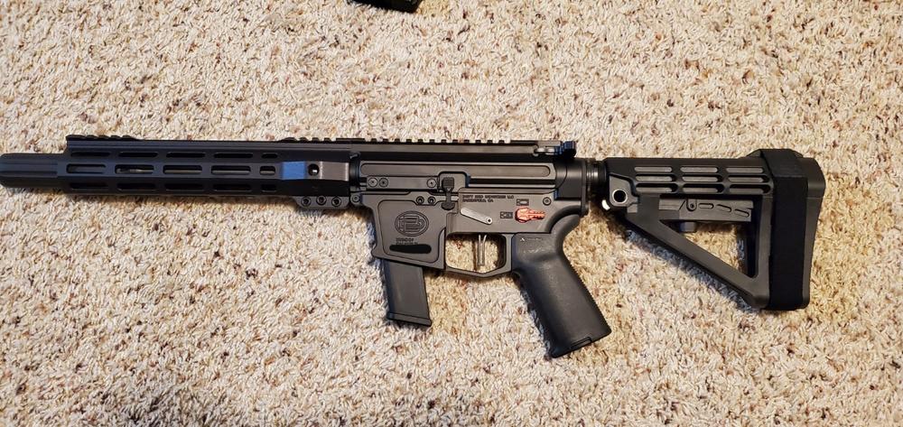 Faxon Firearms 8.5" Light Tapered 9mm SAAMI No Gas Port 4150 Nitride / Melonite Barrel - Customer Photo From Jerimiah Jackson