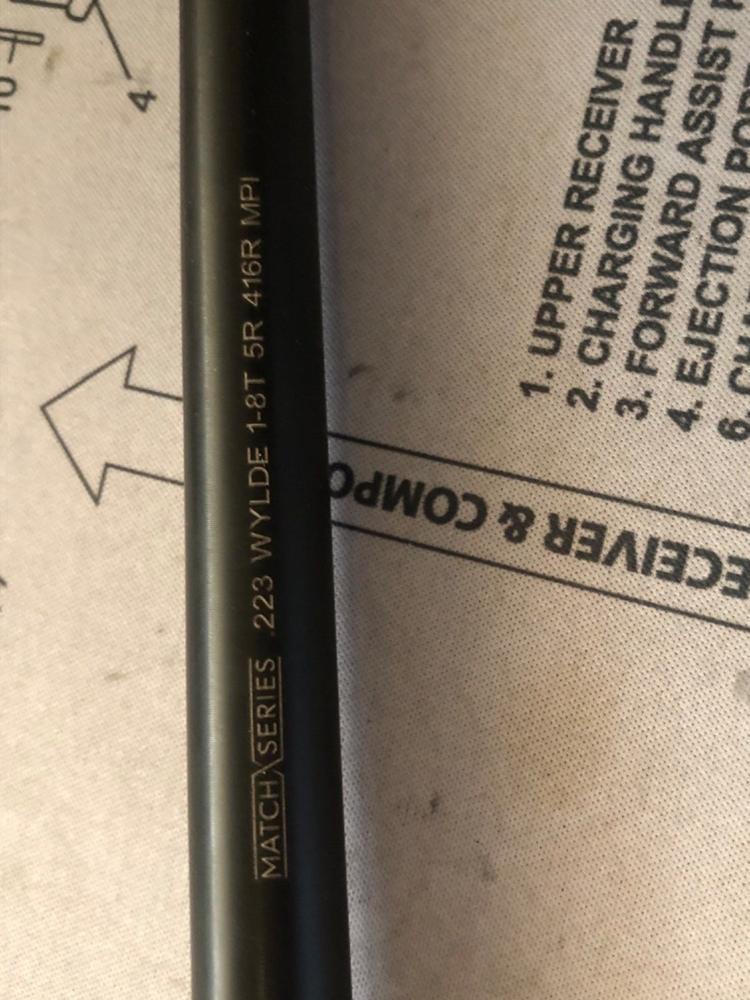 Faxon Firearms Match Series 14.5" PENCIL 223 Wylde Mid-Length 416-R Stainless Nitride / Melonite 5R Nickel Teflon Extension Barrel - Customer Photo From Mike Lunn