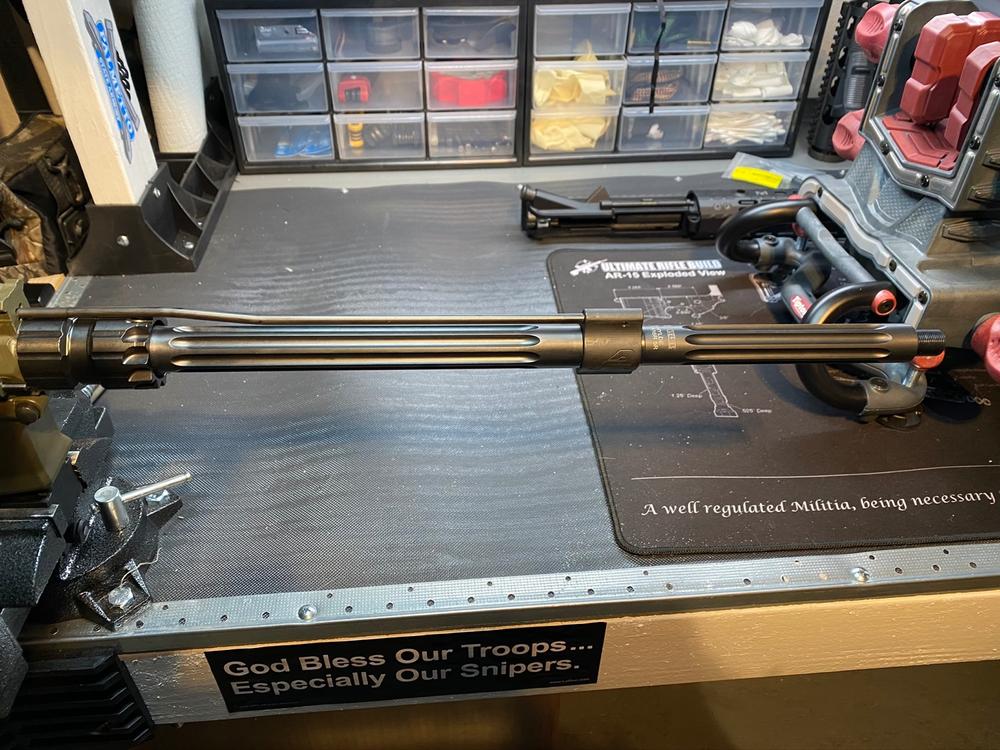 Faxon Firearms Match Series 16" Heavy Fluted .223 Wylde Mid-Length 416-R Stainless Nitride / Melonite 5R Nickel Teflon Extension Barrel - Customer Photo From Mark Stevens