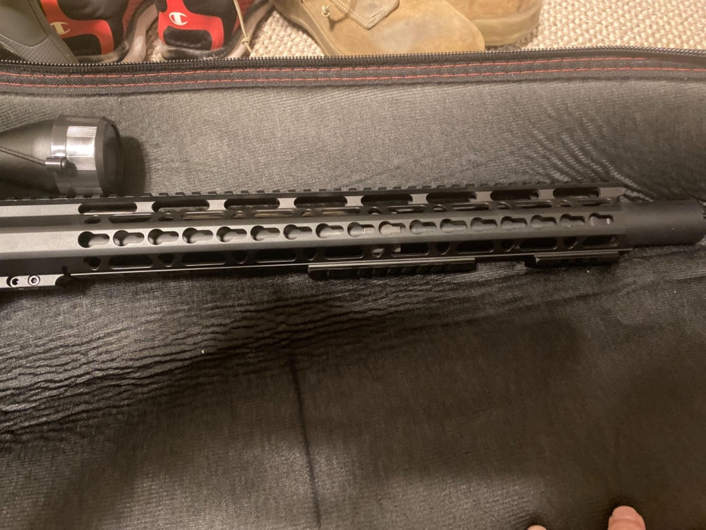 NBS 16" 5.56 NATO 1:7 Twist 4150V Black Nitride Mid-Length Barrel - Customer Photo From Brandon F.