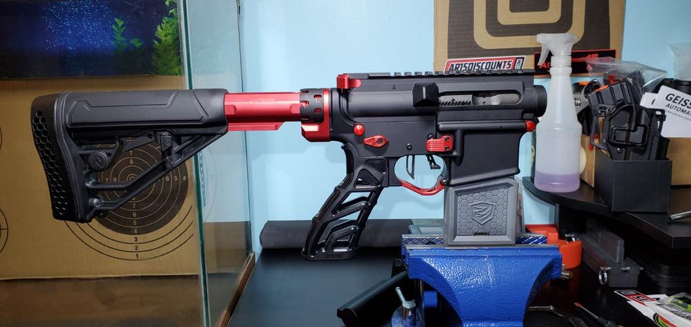 Strike Industries Advanced Receiver Extension (Buffer Tube) for AR-15 / AR-10 - Red - Customer Photo From Benny Copenhaver