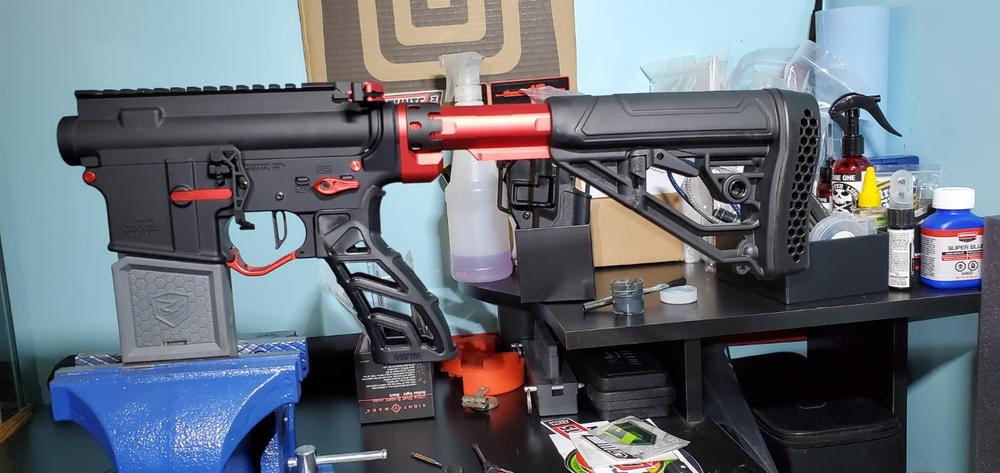 Strike Industries Advanced Receiver Extension (Buffer Tube) for AR-15 / AR-10 - Red - Customer Photo From Benny Copenhaver