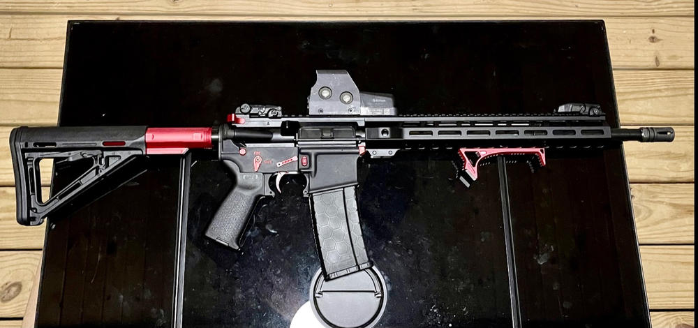 Strike Industries Advanced Receiver Extension (Buffer Tube) for AR-15 / AR-10 - Red - Customer Photo From jonathan brager