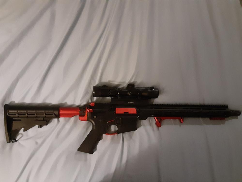 Strike Industries Advanced Receiver Extension (Buffer Tube) for AR-15 / AR-10 - Red - Customer Photo From Christopher McMullen