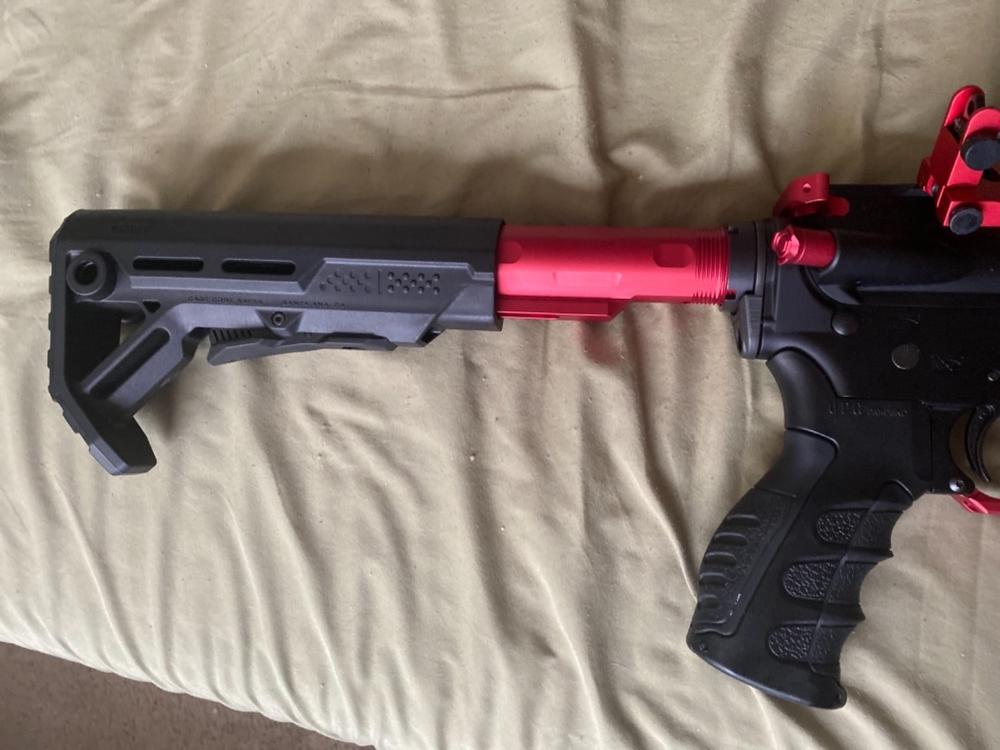 Strike Industries Advanced Receiver Extension (Buffer Tube) for AR-15 / AR-10 - Red - Customer Photo From stormey youngblood