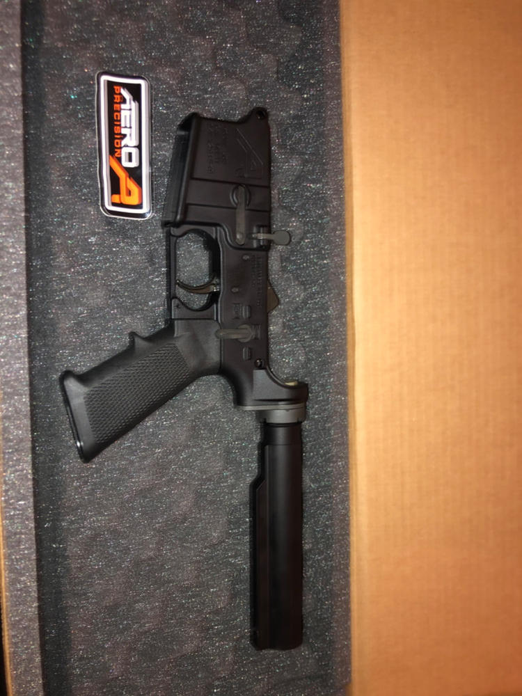 Aero Precision AR-15 Carbine Complete Lower Receiver w/ A2 Grip, No Stock - Black - Customer Photo From Kirby Gregory