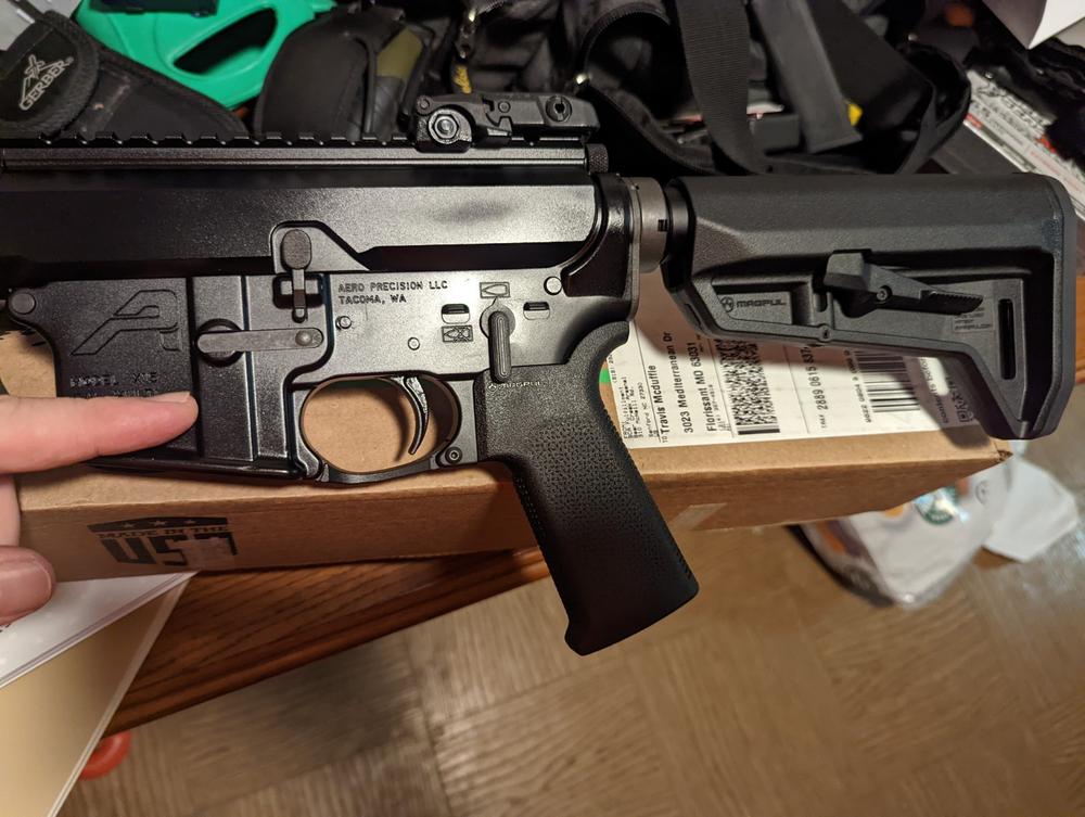 Aero Precision AR-15 Complete Lower Receiver w/ MOE SL Grip & SL-K Carbine Stock - Black - Customer Photo From Travis M.