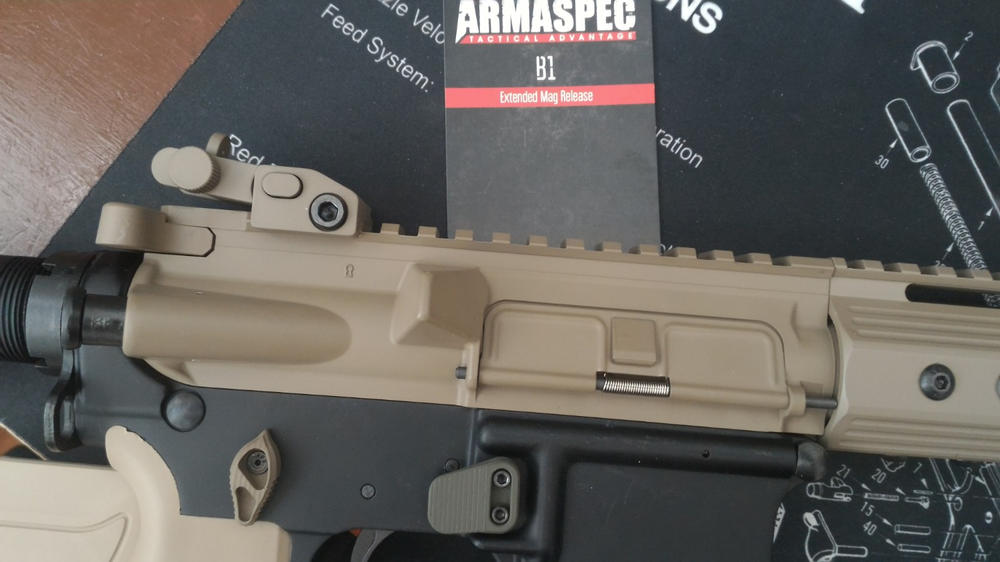 Armaspec B1 Extended Mag Release - OD Green - Customer Photo From Tuan Ngo