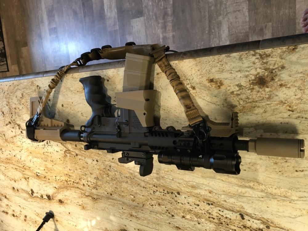 Armaspec Rhino R-23 Magwell Funnel and Grip - FDE - Customer Photo From Wade T.