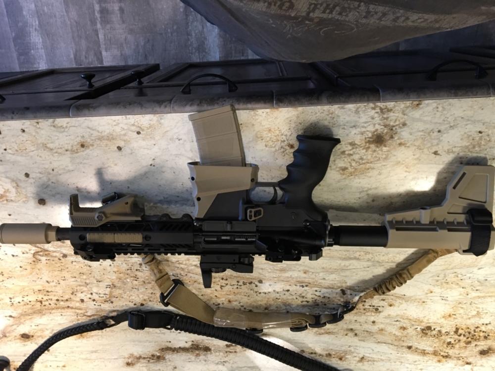 Armaspec Rhino R-23 Magwell Funnel and Grip - FDE - Customer Photo From Wade T.