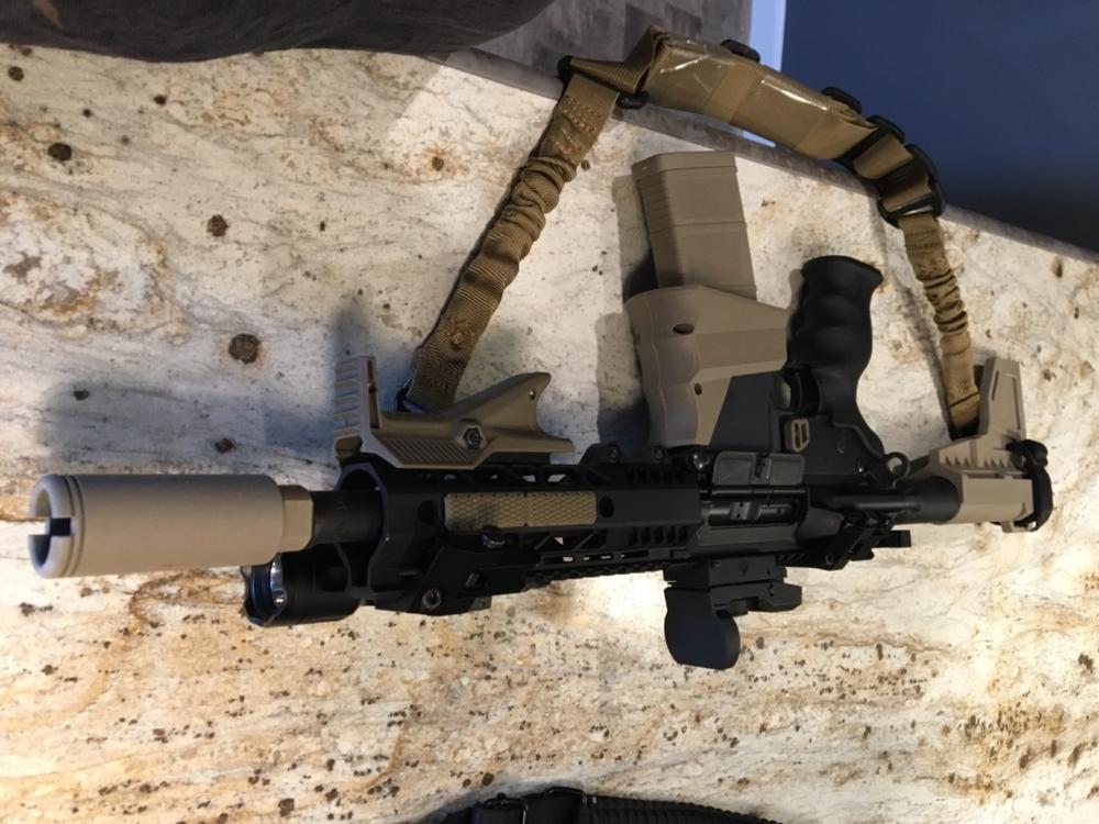 Armaspec Rhino R-23 Magwell Funnel and Grip - FDE - Customer Photo From Wade T.