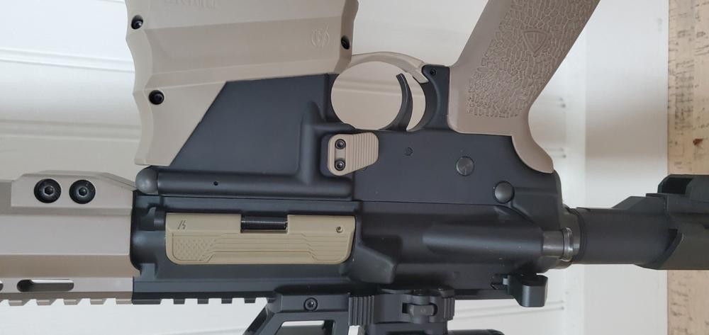 Armaspec Rhino R-23 Magwell Funnel and Grip - FDE - Customer Photo From Matthew Ziegenhagen