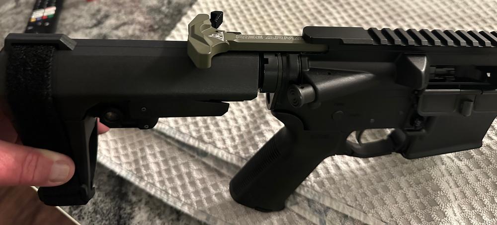 Rise Armament RA-212 Extended-Latch Charging Handle - Black - Customer Photo From Noah