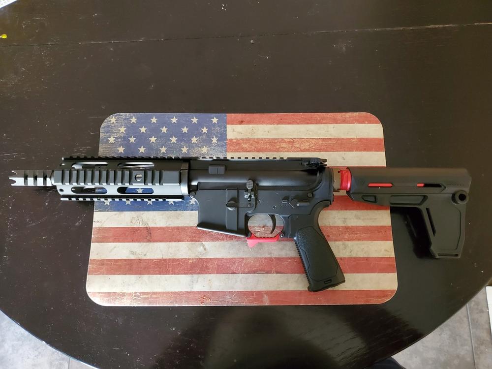 Strike Industries AR Short Pistol Receiver Extension Buffer Tube Kit - Red - Customer Photo From Eric Stoltz