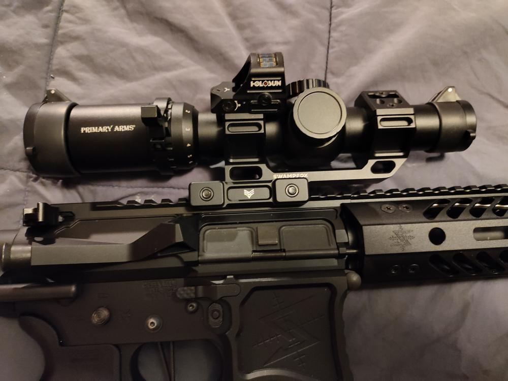 Swampfox Hostile Engagement AR Cantilever Mount w/ 45 Degree Offset Mount- 30mm - Customer Photo From John Wade