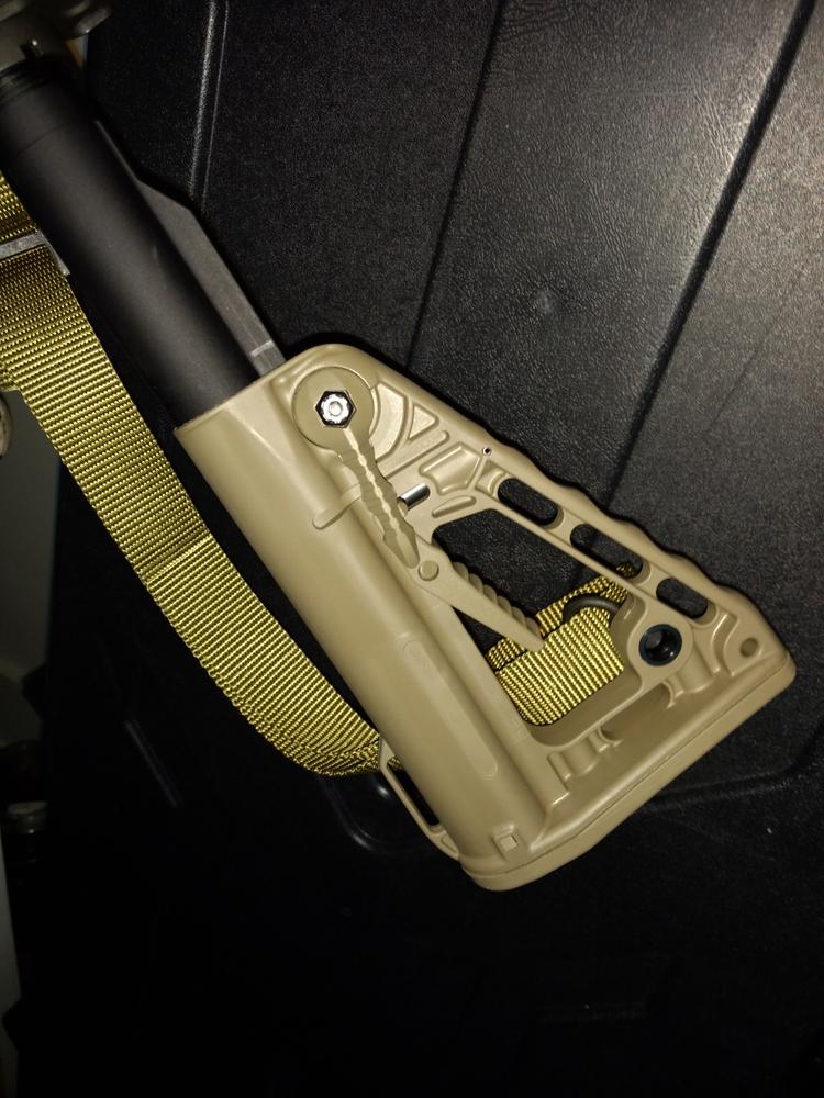 Rogers Super-Stoc Mil-Spec Carbine Buttstock w/ Build-in QD Base - FDE - Customer Photo From Matt Lopresti