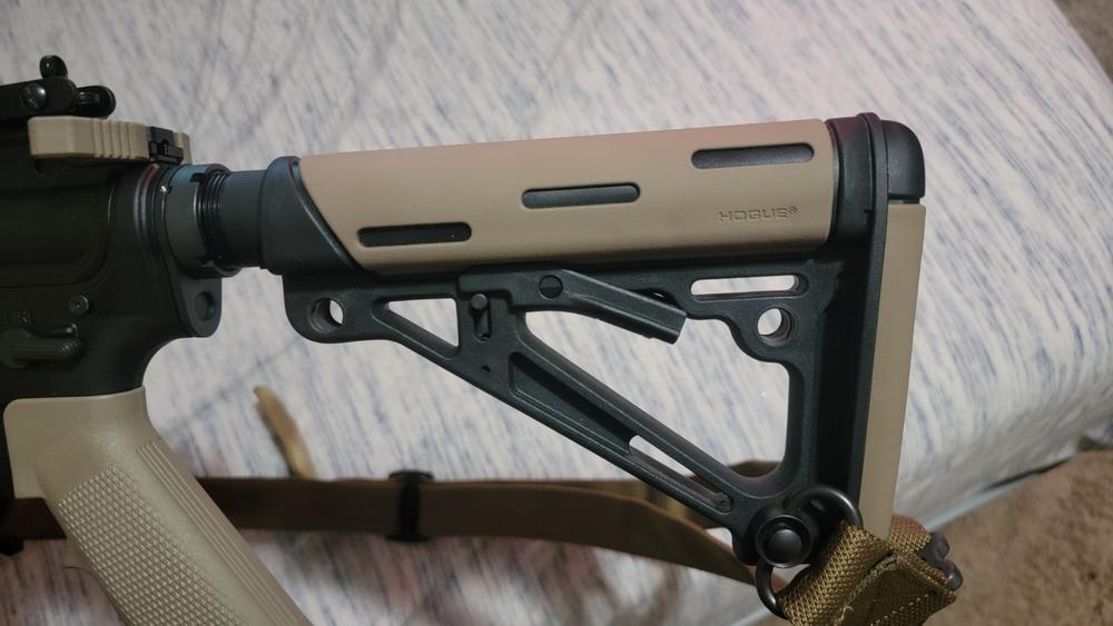 Hogue Mil-Spec Overmold Stock - FDE - Customer Photo From Jacob Campanaro