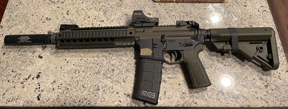 Dirty Bird AR-15 ASAL Free Float Quad Rail - 9.35", OD Green - Customer Photo From Ryan Villagonzalo