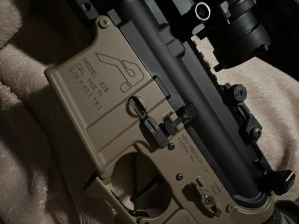 Strike Industries Ambidextrous Magazine Release - FDE - Customer Photo From Justin Guarino