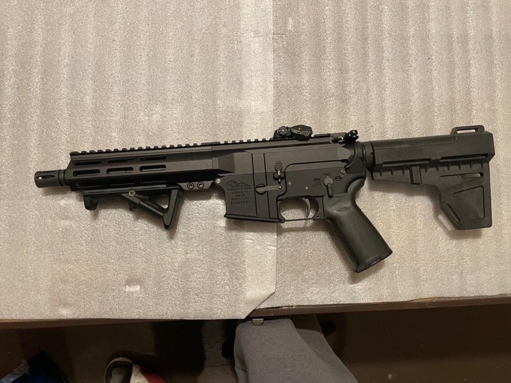 NBS 7.5" 5.56 Nitride M-LOK Pistol Kit w/ Shockwave Blade - Customer Photo From Dylan King