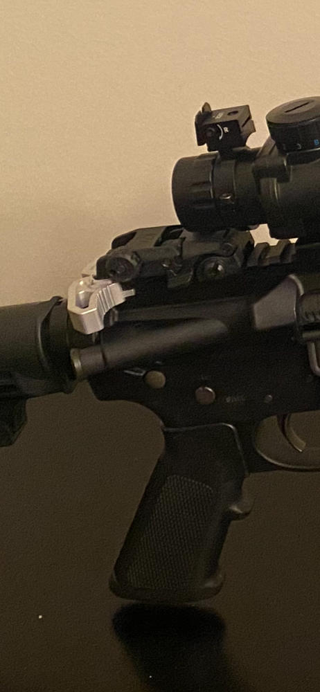 Armaspec Victory Charging Handle - Silver - Customer Photo From Jordan Mccormick