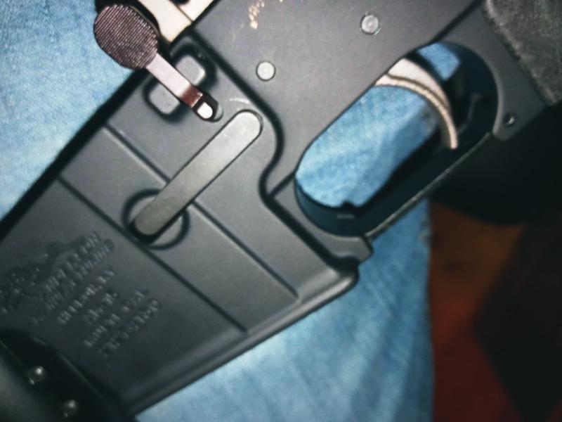 NBS Mil-Spec AR-15 Magazine Catch - Customer Photo From Jared Dennison