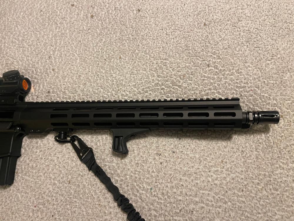 NBS 16" Billet Slick Side 5.56 Parkerized Mid-Length 1:7 M-LOK Complete Upper - Customer Photo From Rick