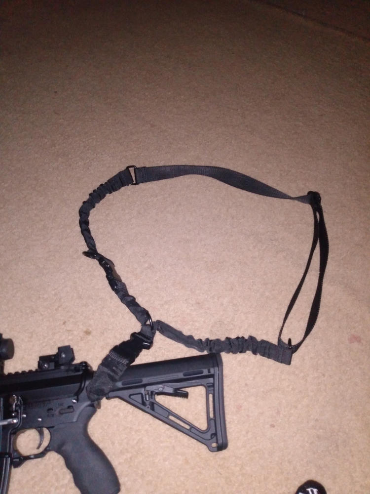 NBS 2 to 1 Point Double Bungee Rifle Sling - Black - Customer Photo From Erica Taylor