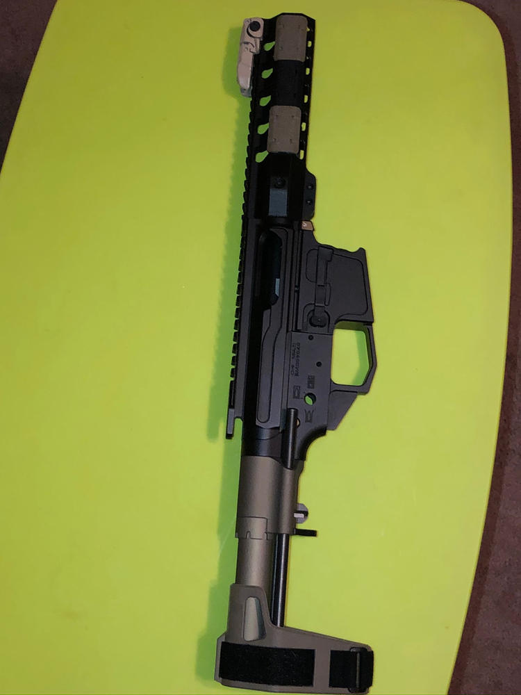 New Frontier Pistol Caliber Billet AR-9/45 Slick Side Upper with LRBHO - Customer Photo From Christopher Gross