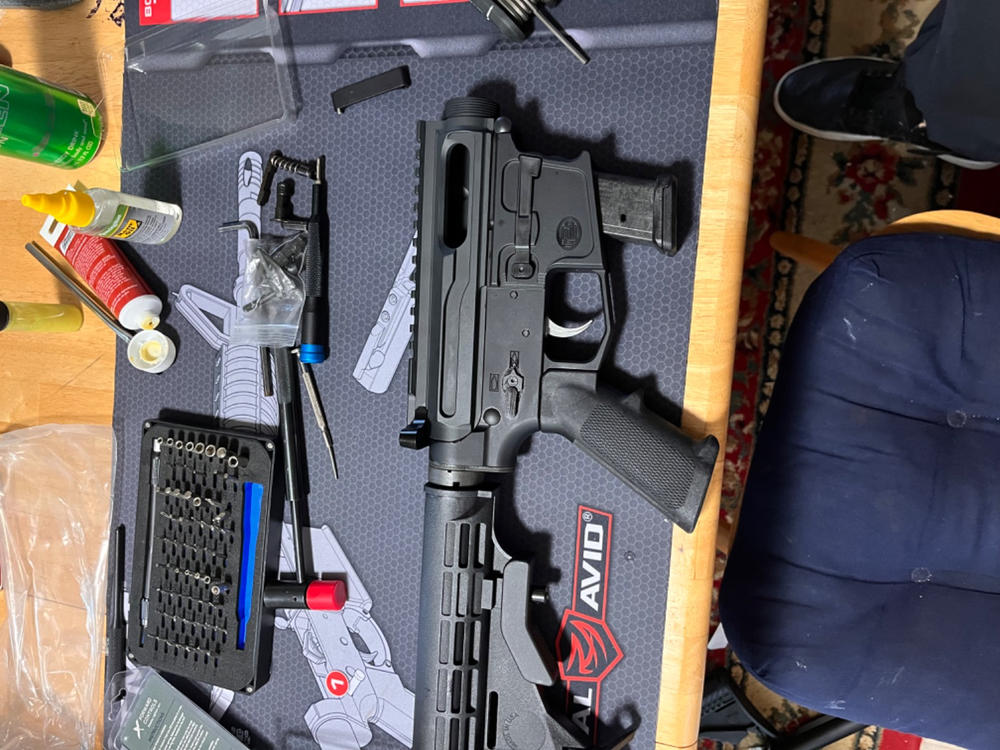 New Frontier Pistol Caliber Billet AR-9/45 Slick Side Upper with LRBHO - Customer Photo From Steven Williams