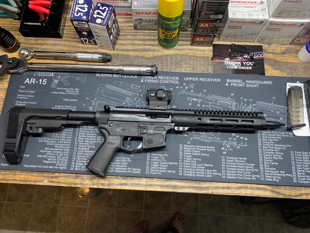 New Frontier Pistol Caliber Billet AR-9/45 Slick Side Upper with LRBHO - Customer Photo From Christopher French