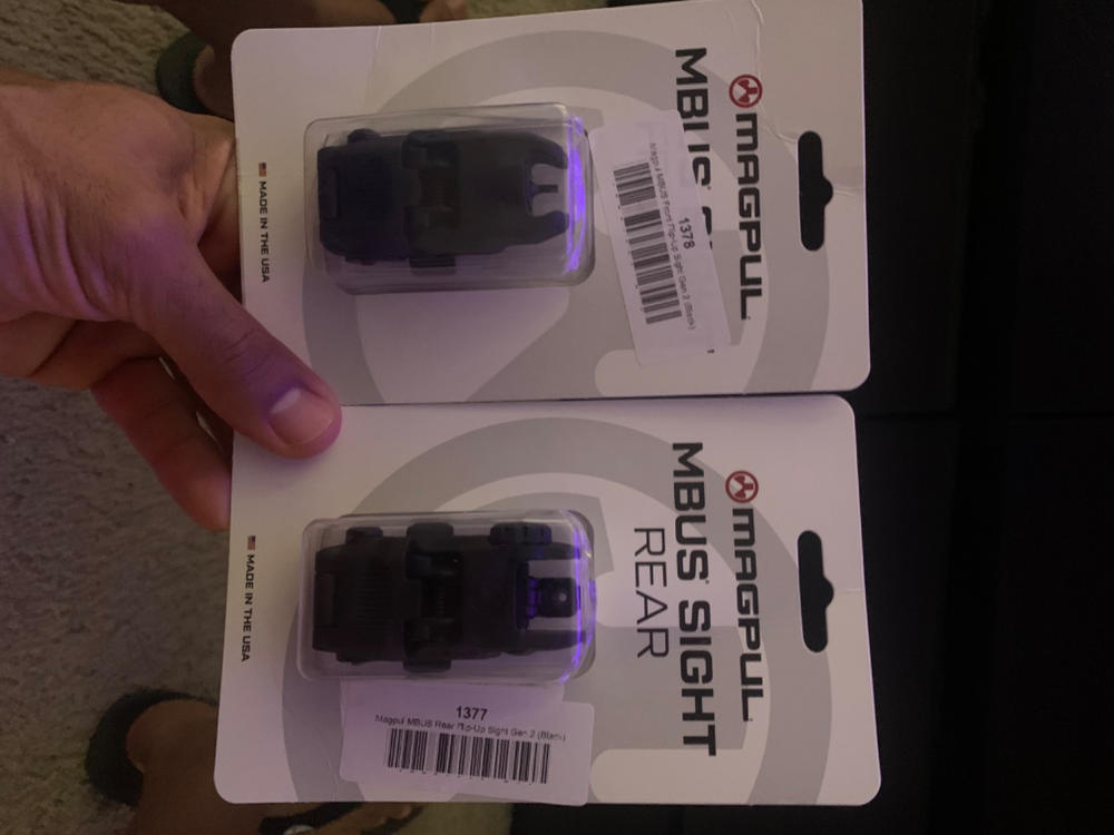 Magpul MBUS Flip-Up Sight Set (Front & Rear) - Customer Photo From Michael Duque