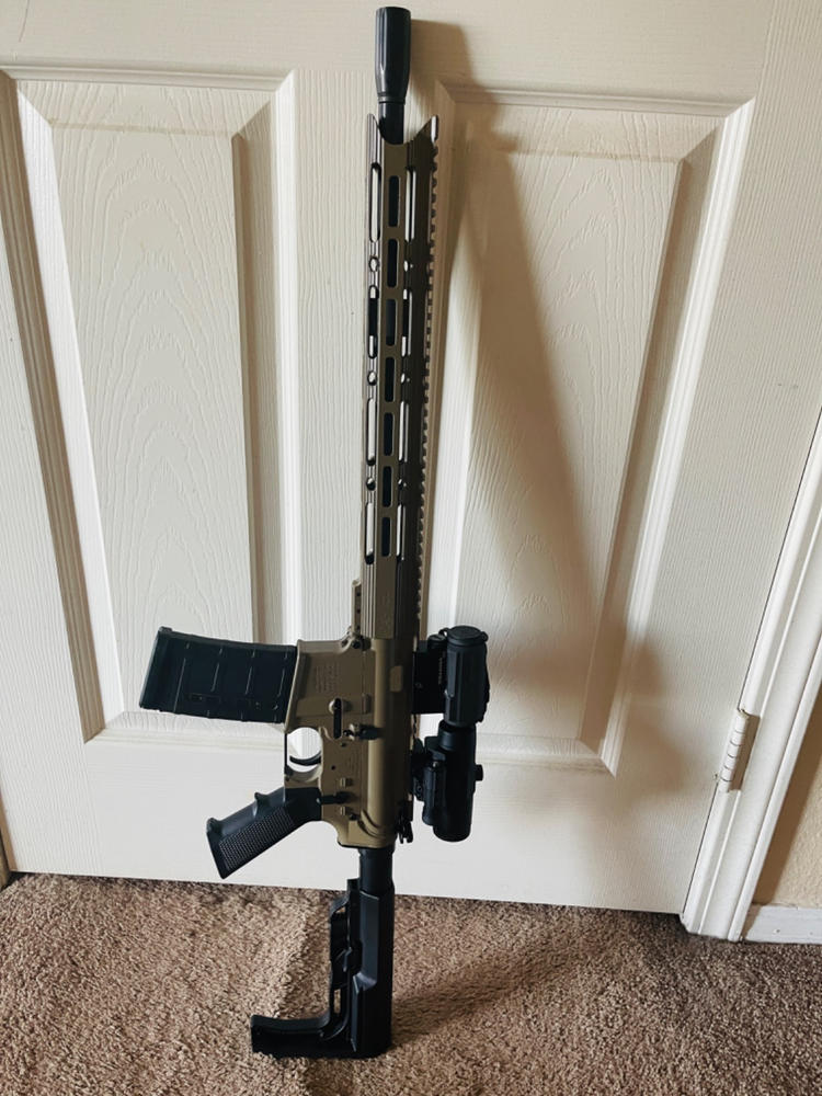 NBS 16" 5.56 NATO 1:8 Twist 4150V Black Nitride Mid-Length Barrel - Customer Photo From Anthony Ibarra