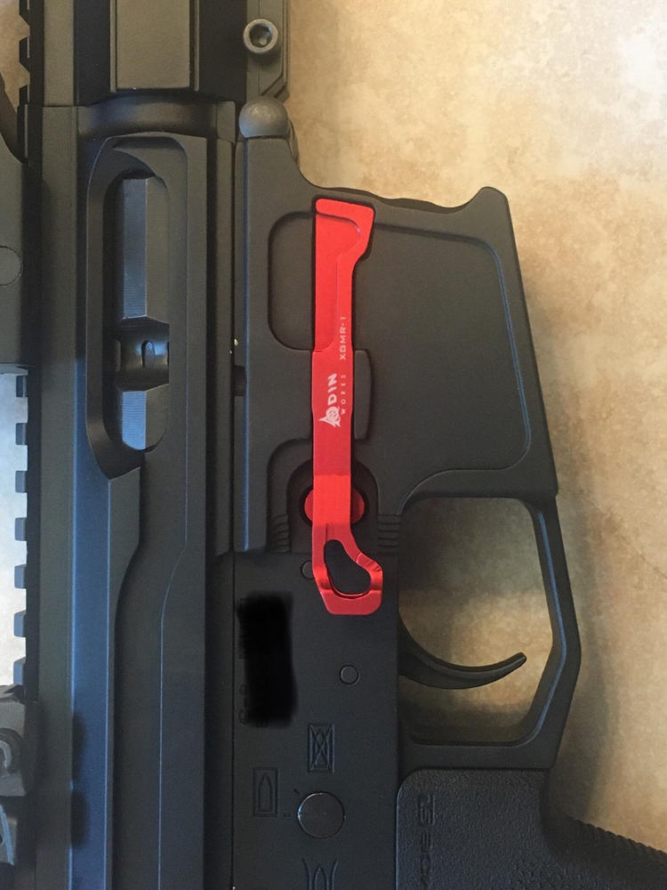 ODIN Works Extended Glock Magazine Release - New Frontier Style - Red - Customer Photo From Brian Nakamori