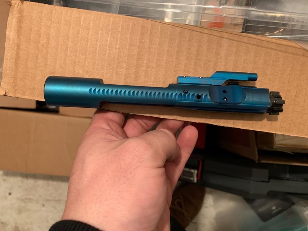 NBS .223/5.56 Bolt Carrier Group - Blue PVD - Customer Photo From Austin H.