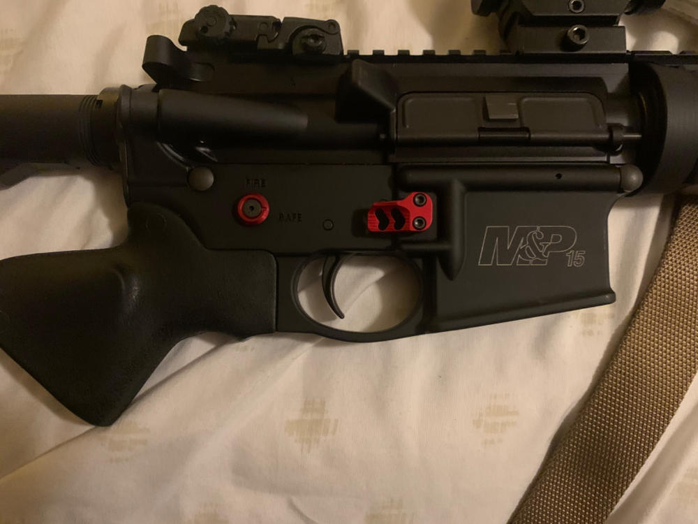 ODIN Works XMR 2 Extended Mag Release - Red - Customer Photo From CJ Bernal