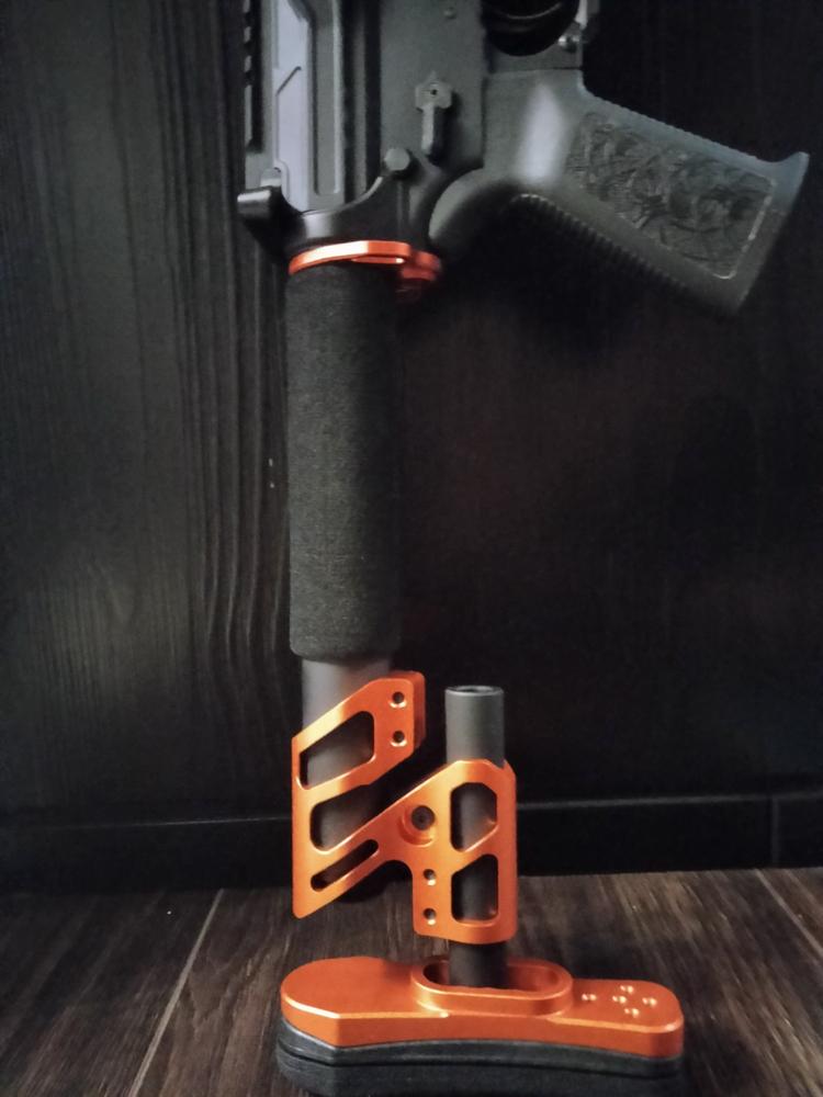 ODIN Works Zulu Adjustable Stock w/ Padded Pistol Buffer Tube and Back Plate - Orange - Customer Photo From Nicholas Goodwin