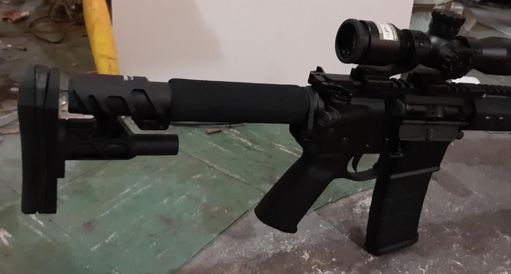 ODIN Works Zulu Adjustable Stock w/ Padded Pistol Buffer Tube and Back Plate - Black - Customer Photo From Robert Edwards